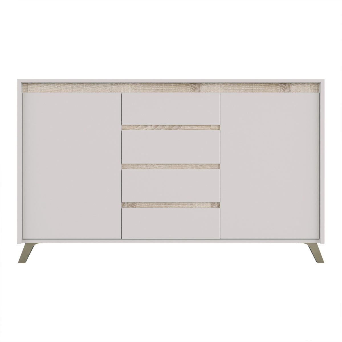 Μπουφές Belka κρεμ με oak 155x45x93,7εκ