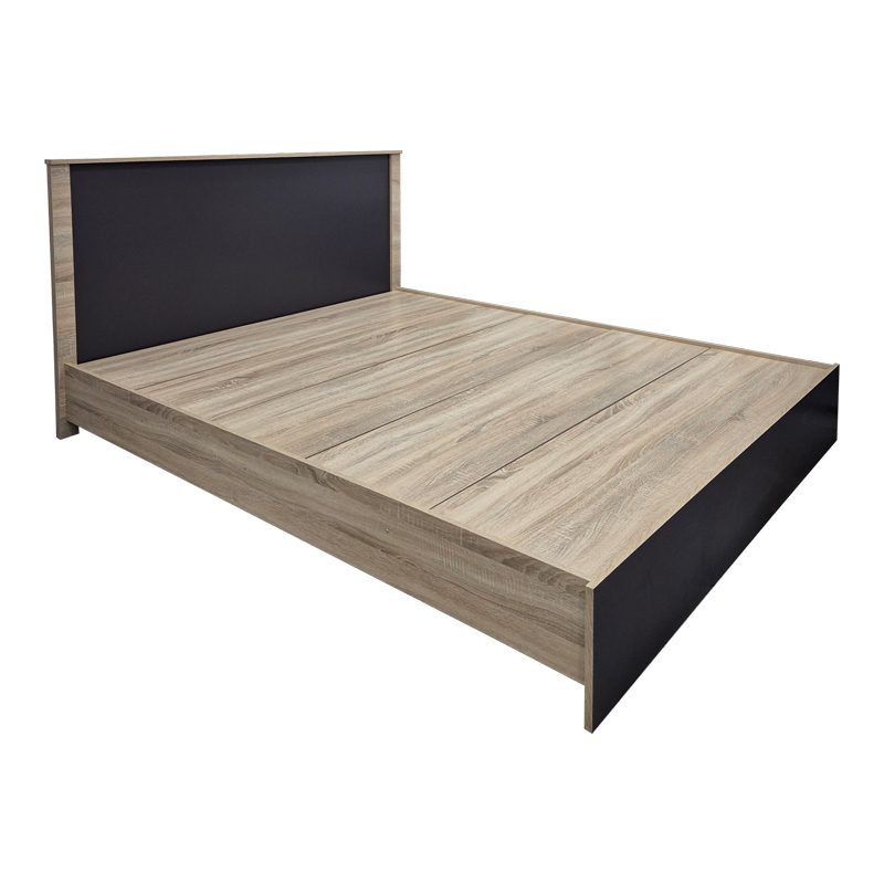 Bed with mattress Athos Utopia sonoma and anthracite 160x200cm