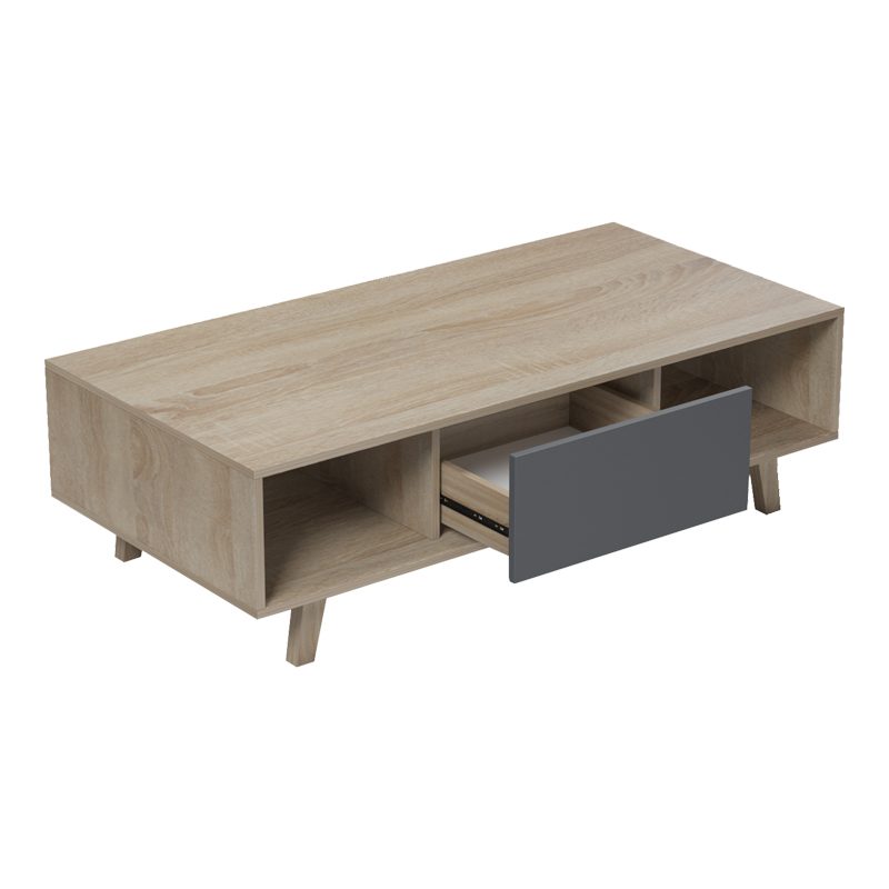 Τραπέζι σαλονιού Elonza sonoma-ανθρακί 120x60x36εκ
