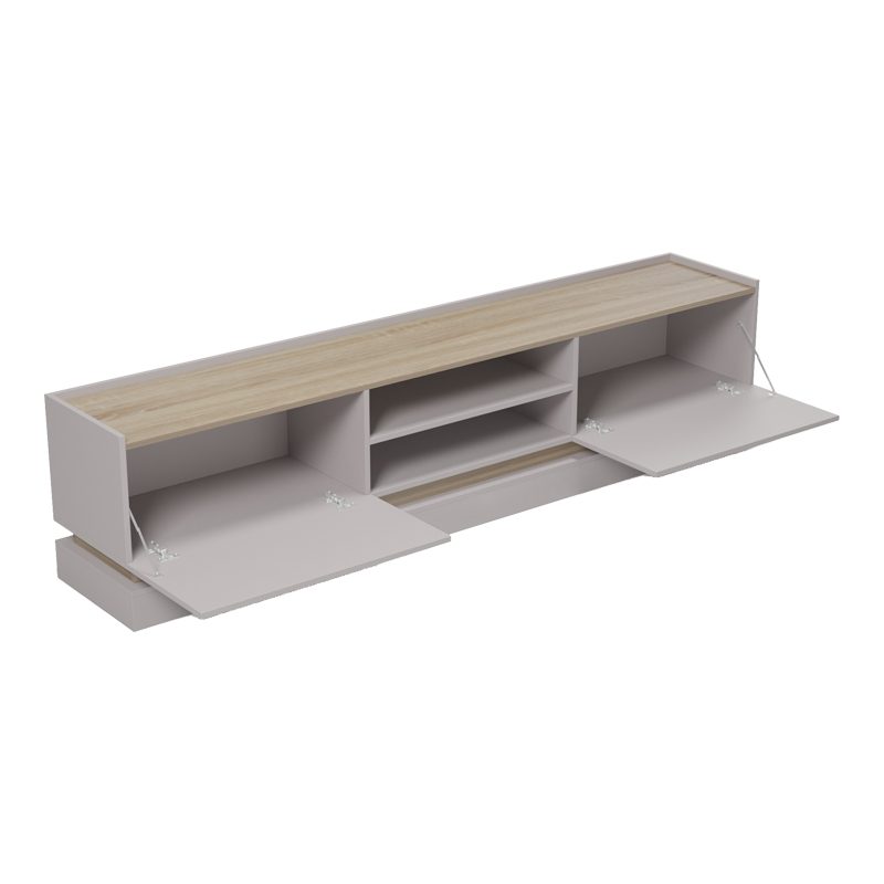 Έπιπλο τηλεόρασης Wendo γκρι-sonoma 200x37x47εκ