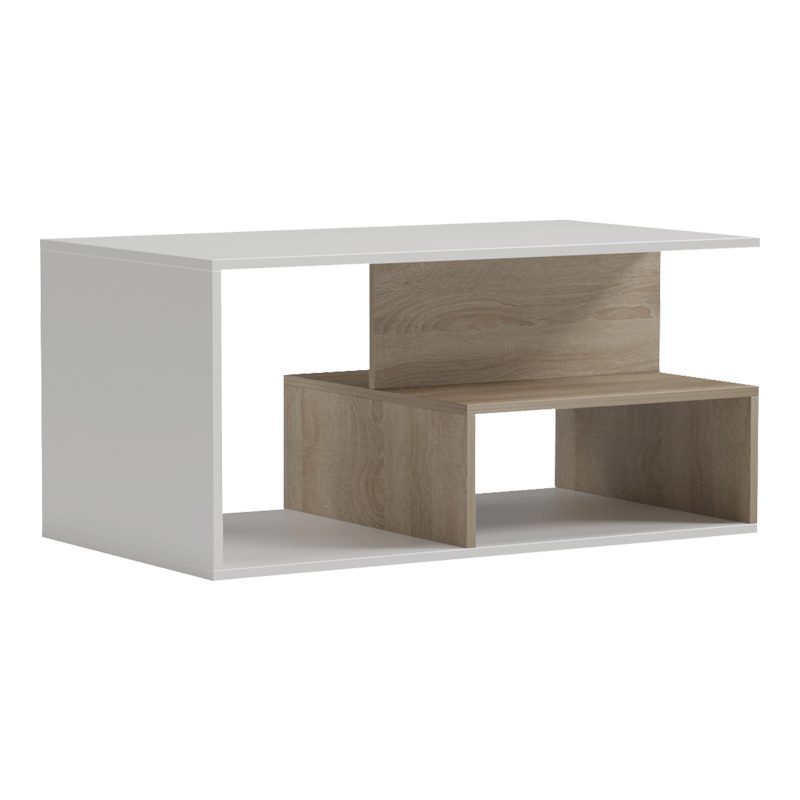 Coffee table Kelena sonoma-white 90x51x43cm