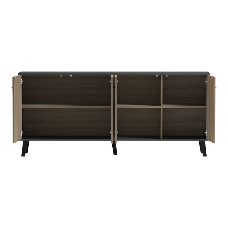 Μπουφές Tuscany sonoma-ανθρακί 180x40x78.6εκ