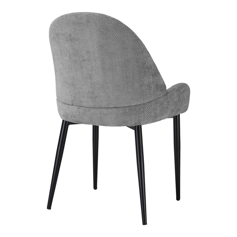 Chair Finda grey fabric with black metal leg 59x54x86.5cm (2 pcs)